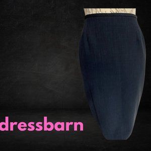 Dress Barn Women’s Size 6 Pencil Skirt Size Small Black with Blue Stripe